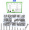 Juego de 152 tornillos M6, tornillos de cabeza avellanada, tuercas de acero inoxidable, tornillos de cabeza plana con tuercas, tornillos Phillips, surtido de tornillos y tuercas (M6)