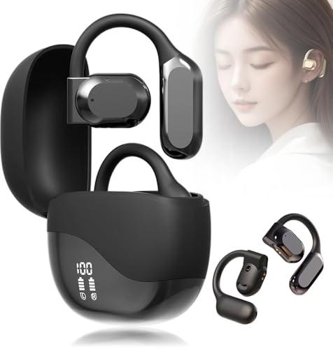 AI Translating Ear Buds, 2025 Upgraded Kabellose Übersetzungs-Kopfhörer, 5.3 Bluetooth-Ohrhörer 144 Sprachen Übersetzungsgerät Zwei-Wege-Übersetzer-Kopfhörer Language Translator (Schwarz*2)