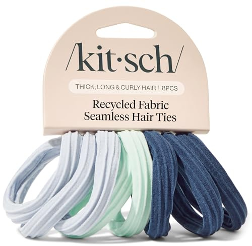 Kitsch Soft Nylon Seamless Hair Ties No Damage 8pcs - Garden Bouquet
