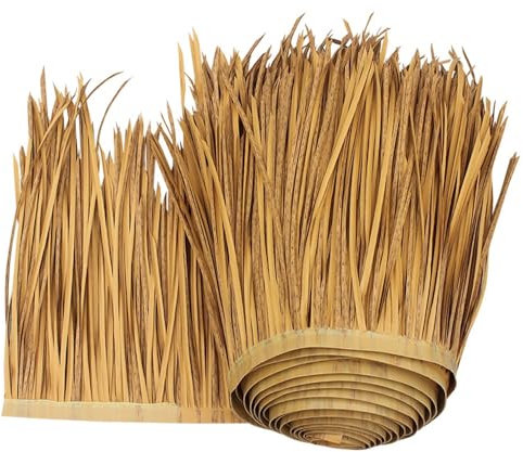 Künstliche Strohdachrolle, 3 m, schneidbar, Palme, Stroh, Dekoration für den Außenbereich, Kunststoff, Gras, Dachziegel, für antiken Look