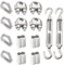 VZU 14 Stück Drahtspanner Set, Edelstahl Seilspanner, Spannschloss M8, Inklusive Drahtseilklemme 8mm und Kauschen, Spannschloss M8 mit Haken und Ösen für Seil Gartendraht Zaunspanner