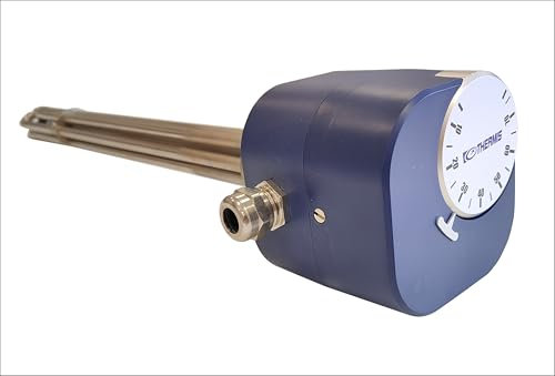 THERMIS TRG 20 Heizstab Heizpatrone mit Thermostat Heizelement für Wasserspeicher Boiler Warmwasserspeicher Wasserheizung (2 kW/1x 230V)