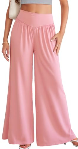 SEAUR Palazzo Hose Damen Lang Tanzhose Bauchtanz Pilates Yoga Locker Hose Weites Bein Sommerhose Weich Freizeithose M
