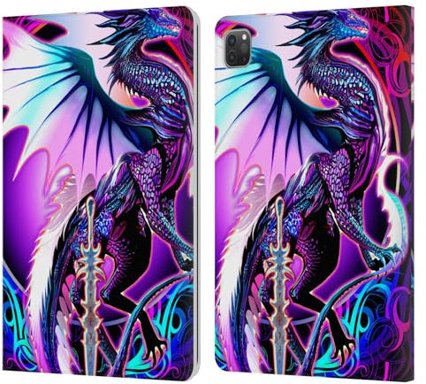 Head Case Designs Licenza Ufficiale Ruth Thompson Lama Ebon Fantasia Draghi con Spade Custodia Portafoglio in Pelle Compatibile con Apple iPad PRO 11 2020/2021 / 2022