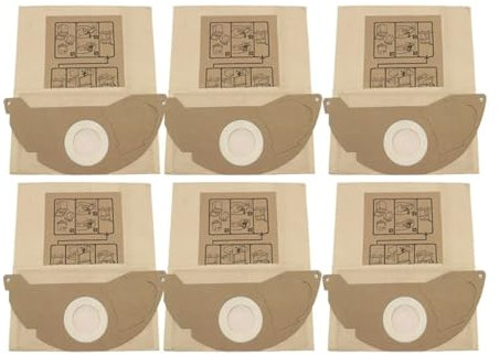 JIALEWUDILL Staubsauger Papier Staubbeutel Filterbeutel, Kompatibel for Kärcher, SE 5.100 SE 6.100 2501 2601 3001 A 2120 NT 181 Pro SE2001 SE3001(4PCS)
