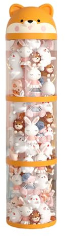 Yiohejy Stuffed Animal Storage Tube, Clear Container Tube With Wheels, Soft Toy Organizer, Plush Holder, Large Capacity, Decor For Bedrooms, Nurseries, Or Playrooms