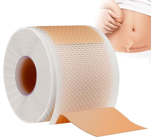 Silikon Narbenpflaster 4 cm x 300 cm, Wiederverwendbares Silikonpflaster für Keloid und Narbenhaut, mit Narbengel Effekt, sanfte Unterstützung der Narbenpflege, Langlebig und Hautfreundlich
