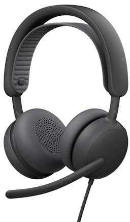 Logitech Zone Wired 2 - Cuffia con microfono con cancellazione del rumore | ANC ibrida adattiva, USB-C con adattatore USB-A - Grafite
