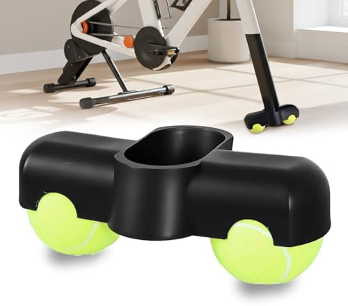 WRQIOO Rocker Plate Feet, Indoor Cycling Snap Rocker für Z-wift R-IDE Vorderbein, Tragbarer Wippplatten-Fahrradtrainer mit 2 Tennisbällen für Indoor-Trainer-Workouts (1 Stück)