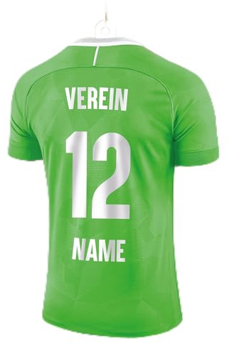 Wolfsburg XXL Weihnachtsbaumschmuck - Wolfsburg Fanartikel personalisierte Weihnachtskugeln, Fanartikel Weihnachtsdeko Wolfsburger Grün Weiss, Wolfsburger Christbaumschmuck personalisierbar