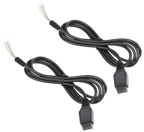 eMagTech Joystick-Ersatzkabel DB9, 1,5 m, kompatibel mit Atari, kompatibel mit Commodore C64, 2 Stück