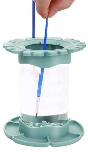Limpiador De Pinceles - Herramienta De Limpieza De Suministros De Arte | Dispensador De Agua Para Pintura | Enjuagador De Pinceles Para Pintura Con Acrílico, Acuarela, Estudio, Suministros De A