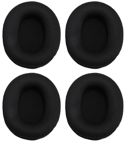 FAUOSWUK Kopfhörer-Ohrpolster für Cloud Stinger Core, Kissen aus Memory-Schaum-Mesh-Gewebe, Atmungsaktives Design, Ersatz für Gaming-Headsets (Schwarz)