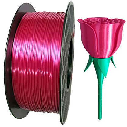CC3D Silk PLA Filament Rose Pink 1.75 mm 1KG 3D Printer Filament Silky Magenta Red 3D Printing Material Metallic PLA Hot Pink Filament