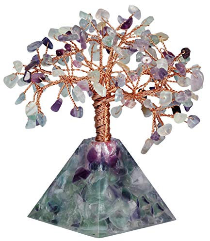 KYEYGWO Geld Baum auf Crystal Base Bonsai Skulptur Figur für Glück Reichtum Gesundheit 5.9-6.3 hoch gewickelt