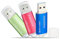 ENUODA Memory Stick 64GB 3 Pack USB 3.0 Flash Drive Cap Design Storage Thumb Drive (Green Red Blue)