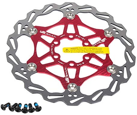 Newgoal Fahrradscheibe Bremsscheibe, 160mm Fahrradbremsscheibe Mountainbike Schwimmbremse Scheiben Center Lock Fahrradzubehör(Rot)