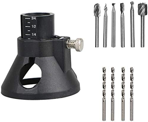Young Wolf 1 stück Schneidset - Rotary Multi Tool Cutting Guide mit HSS Router Drill Bit Set