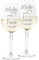 Colorfamily Coppia Calici Personalizzati Set da 2 calici Vino Personalizzati con Nome e Data Matrimonio Fidanzamento - Bicchiere in Vetro 500 ml