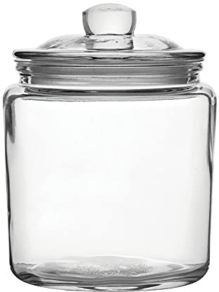 We Can Source It Ltd - Clear Cookie Biscotti Sweet Storage Jar Glass with Sealable Lid - Small 0.9 Ltr