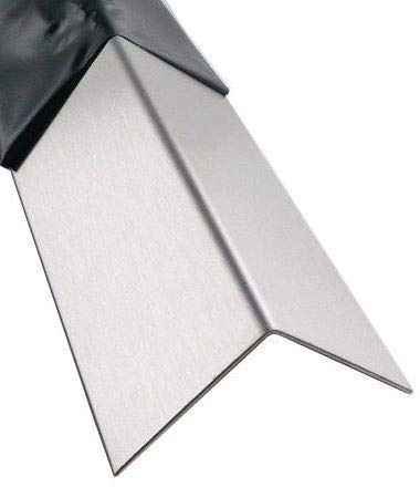 Schlögel GmbH Edelstahl Kantenschutzwinkel 1.4301 2mm 30/30 1500mm | V2A Winkel gekantet, Oberfläche einseitig gebürstet fein geschliffen mit Schutzfolie, Schenkelmaße außen-außen