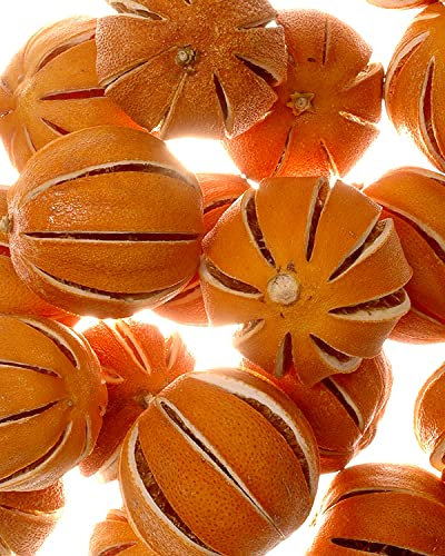 Floralcraft 15Pcs Dried Whole Oranges - Fresh Scented Dried Fruit Whole Oranges For Christmas Wreath Garlands, Pot Pourri, Florist Décor