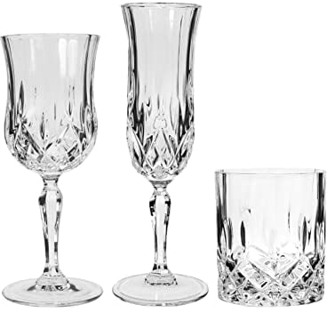 RCR Opera Servizio 12 Calici (6 Calici Vino cl23 e 6 Calici Flute cl13) + 6 Bicchieri Acqua 30cl