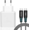 45W Cargador Rapido con Cable 5A Compatible con Samsung Galaxy S24 S23 S22 Ultra S22+ S23+ S24+ S21 S20 FE, Tab S8 S8+ S8 S7+ S7 Ultra, Cargador Tablet, DBZYLN USB C Super Fast Charger - Blanco