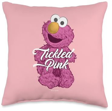 Sesame Street Elmo Tickled Pink Throw Pillow, 16x16, Multicolor