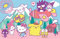 Trends International Hello Kitty and Friends - Happiness Overload Wall Poster, Bedroom