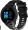 Miimall Silikon Armband Kompatibel mit Garmin Forerunner 955/945/935, Fenix 6/5 Uhrenarmband mit Edelstahlschnalle, Verstellbares Sport Ersatzarmband für Garmin Instinct, Approach S62/S60-Schwarz