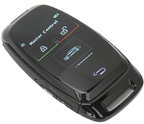 Llave LCD Inteligente, Pantalla de Etiqueta de Cambio de Llave, Llave de Arranque Remota del Coche, Conectividad Bluetooth 5,0, Pantalla Táctil Multilingüe (Negro)