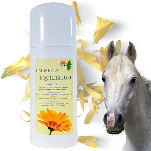 Umbrella Equilibrium -2 in 1 - Crema solare solare naturale per cavalli, a base di calendula, carota, germogli di grano, lavanda e filtri UV minerali