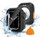 Yolovie Funda impermeable 2 en 1 compatible con Apple Watch de 44 mm, protector de pantalla Series SE, SE2, 6, 5, 4 [como funda Ultra Style] iWatch, protector de pantalla de policarbonato de vidrio