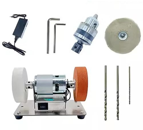 Toplionace AC 100-240V Elektrischer Tischschleifer für Den Haushalt Multifunktionale Messerschleif Polier Bohr und Schärfmaschine