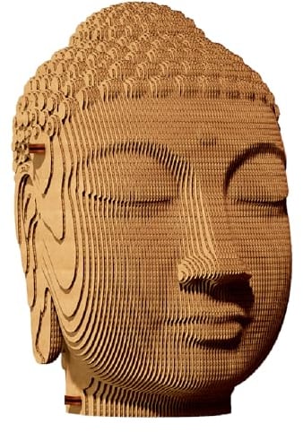 CARTONIC 3D Buddha Puzzle - Karton 79 Teile Puzzle - Anfänger - 15+ - Kraftpapier - 1 Set - 1 Artikel - 79 Teile - 1 Paket - 79 Inhalt - 1 Einheit - Antik Stil - Uni - Buddha Thema