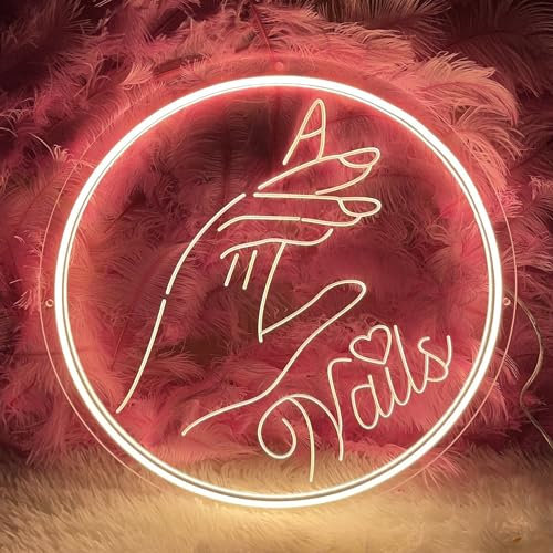 souleather Enseigne néon USB 3D gravée 3D pour salon de beauté, décoration de salon personnalisé, panneau de bienvenue, cadeau personnalisé pour ouverture, décoration de salon de manucure