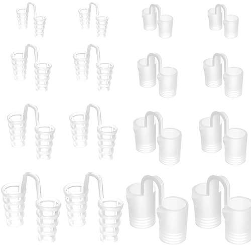 Schnarchstopper, 16 Stück Hilfsmittel Gegen Schnarchen, Wiederverwendbares Schnarchgerät Verhindern Nasenspreizer Verhindern Nasenspreizer für Eine Ruhige Nachtruhe