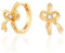 Jenosy 18K Vergoldet Ohrringe Gold Damen Huggie Glänzend Cubic Zirconia Geometry Perlen Schmetterling Herz Ohrringe für Frauen und Mädchen