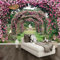 LUXINSHISU Wandbild 3d Wohnzimmer Tapete romantisch Rosenbogen TV Hintergrund Wandkunst Aufkleber Schlafzimmer Wanddekoration Aufkleber
