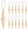 Luckforest Holzperlen-Ornamente, Boho-Weihnachtsbaumschmuck, Bauernhaus, natürliche Holzperlen, Weihnachtsbaum-Hänge-Holzperlen für Weihnachten, Party, Zuhause, hängende Dekoration, 15 Stück