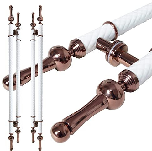 Poignée de Porte coulissante de Grange, entretoise Solide en Acier Inoxydable, Miroir rétro chromé, poignée Push/Pull, 32 pouces/48 Pouces, raccords Inclus (Taille : 120 cm/48 Pouces)