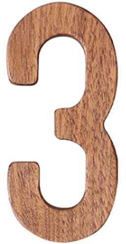 Fcuajdkq Schwarz Nussbaum Nummer Dekorative Zahlen Kombination Wand Dekoration DIY Arabische Ziffern Hause Dekor Haus Nummer, 3