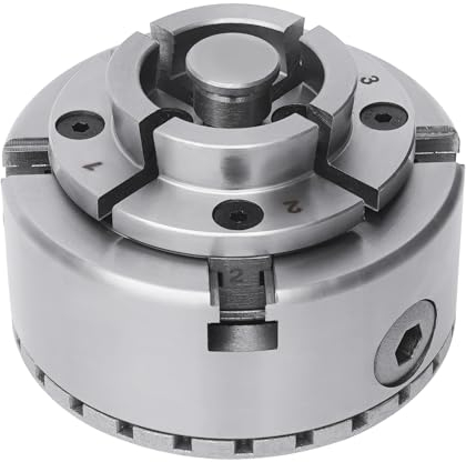 TESUGN Mandrin de précision à 4 mâchoires, auto-centrage, M33, pour tour à bois et machines ordinaires, avec clés de différentes tailles, en acier allié, 96 mm, 2,4 kg