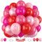 Palloncini rosa rosso 60 pezzi 12 pollici fucsia rosa caldo rosso palloncini set neon rosa magenta rosa compleanno palloncini decorazione per ragazze fragola bacca fidanzamento matrimonio baby shower