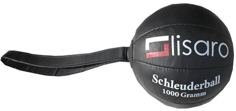 Lisaro Schleuderball aus PU-Leder, Size 1000 gram, Farbe Schwarz, Durchmesser Ca. 18-20 cm.
