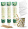 Perla, Kit 150 Bicchierini Caffè 75 ml in Carta, 150 Palettine in Legno, 150 Bustine di Zucchero, Bicchieri Caffè e Palettine Monouso, Bicchierini di Carta Usa e Getta
