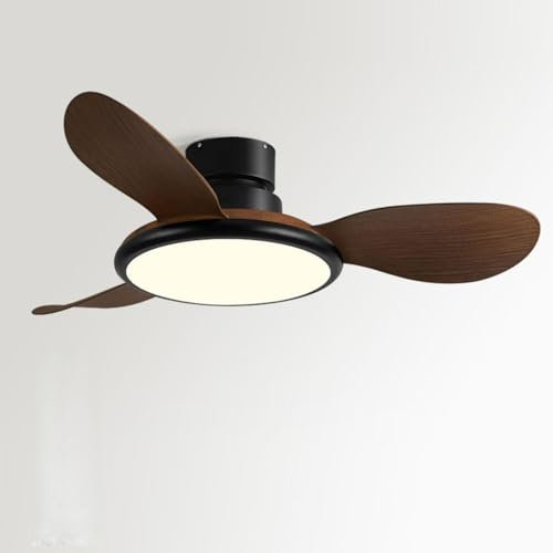 ENTHERONIC Ventilador de Techo LED Moderno con Luces Ventilador de Techo de 36 Pulgadas con Luces y Control Remoto Silencio Ventiladores de Techo con Montaje Empotrado Regulables de 3000k-6000k