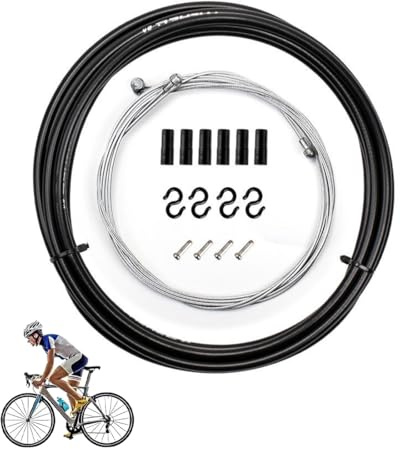 Bicycle Derailleur Cable Kit, Bicycle Derailleur Cable Kit and Housing, Universal Bike Derailleur Housing Set, Bike Brake Cable for Mountain Inner Wire Bike Brakes
