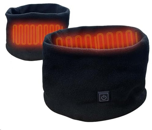 Écharpe chauffante – Chauffante alimentée par USB | 3 modes de température Écharpe tricotée | Cache-cou chauffant | Cache-cou pour l'automne, le camping, les femmes, les hommes